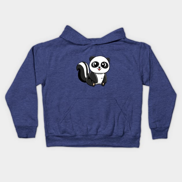 Panda Skunk Kids Hoodie by WildSloths